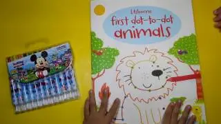 Usborne first dot to dot animals with stickers
