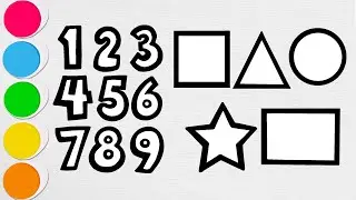 How to Draw Numbers 1-9 and Basic Shapes | Easy Drawing for Beginners