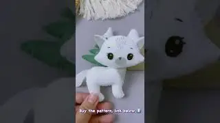 Arctic fox felt sewing toy pattern. Easy hand sewing toy/ ornament/ baby mobile/ garland #diy