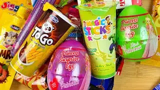 Princess surprise egg kinder joy | Cute rainbow surprise candies, chocolates & lollipops | ASMR