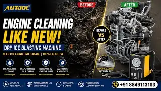 How To Clean Engine With Dry Ice Blasting Machine |91+ 8849113103| #autool #dryiceblasting