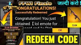 22 December Free Fire Redeem Code Today || FF Redeem Code Today | FFWI Redeem Code Today 22 December