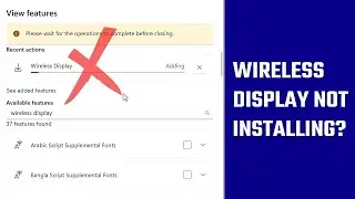 Quick Fix: Wireless Display Not Installing on Windows 11? | CMD | Windows PowerShell