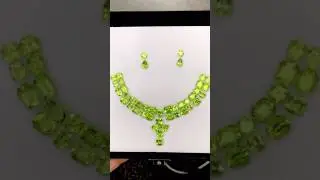 The amazing peridot stone jewelry set #please #5millionviews #1000subscriber #jewelry