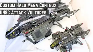 MEGA CONSTRUX BLOKS HALO HEROIC SERIES CUSTOM UNSC ATTACK VULTURE