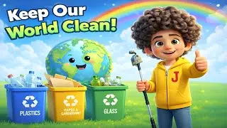 Clean Up Trash | Let’s Keep Our World Clean | Funny Nursery Rhyme for Kids