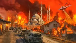 Chaos in Turkey! Massive Wildfire Turns Day Into Night in &Ccedil;anakkale, People Trapped