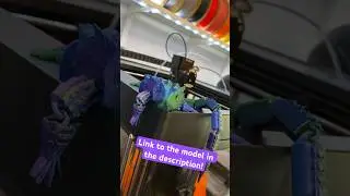 Трёхцветный шарнирный 3D-принт с изображением ящерицы! 🦎 #шорты