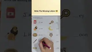 Write The Missing Letters 😎 English Worksheet For LKG UKG Class Kids #shorts#kidseducation#kidslearn