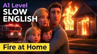Fire at Home! Will They Survive? - English Listening Practice for Beginners (A1 Level)
