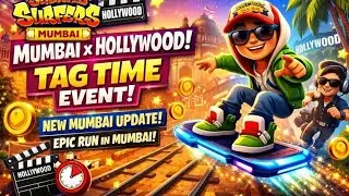 Subway surfers tag time event Hollywood x Mumbai running with buzz #subwaysurfers #gaming #animation