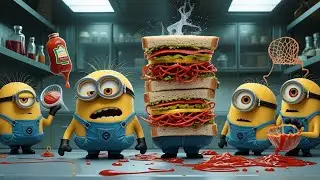 Minions and the Sandwich Monster ( animated video )
