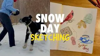 Sketching during the big Midwest winter storm! ❄️ | Artist Vlog