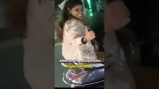 Expectations vs Reality 😉 #superbike #reaction #police #cutegirls #trending #viralshorts #bmw #biker