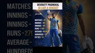 🚀 Devdutt Padikkal in List-A = RUN MACHINE 🔥