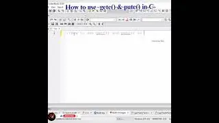 How to use  getc() & putc() in C Programming | Prof.Antony Vijay #shorts