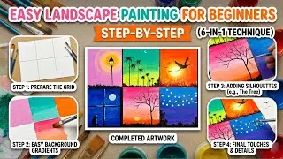 6 easy watercolor landscape painting ideas #artistarunsaner
