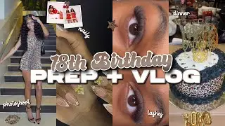 18TH BIRTHDAY PREP+VLOG 🐆 | hair, nails, lashes, photoshoot, NEW piercing, + more!