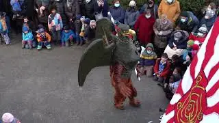 Der Vogel Gryff besucht den Landhof Basel (27.01.2022)