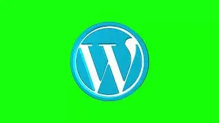 WordPress Logo Icon Revolving 3D Animation Loop on Green Screen | 4K | FREE TO USE