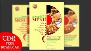 Restorent Menu Card Design | How to make a menu card design in hindi  || For Beginner
