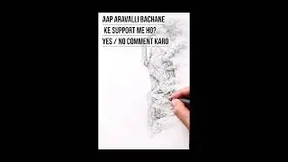 Aravalli Bachao Protest  step by step| Pencil Sketch | Nature Warning