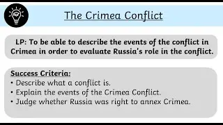 Year 8 - The Crimea Conflict