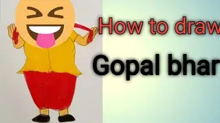 How to draw  Gopal bhar।। Easy step by step।।#Muskan#