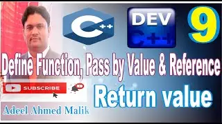 How to declare function || pass by value|| reference || return value in C++ in Urdu Hindi p9