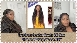 FreeTress Crochet Braids 2X Nita Distressed Gorgeous Loc 26