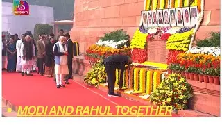PM Modi and Rahul Gandhi Pay Floral Tributes to Martyrs of 13 December 2001 Parliament Terror Attack