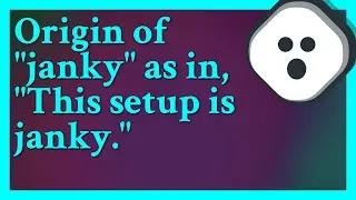 It's possible it's come from Scottish OED says of Jank Jank, v.Sc. (dʒ&aelig;ŋk) [Derivation obscure: c...