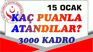 KPSS 3000 Atama Taban Puanları Aile ve Sosyal Hizmetler Bakanlığı