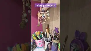 Diy Beautiful safety pin brooch #diy #safety #pin #hack #shorts #diycrafts #brooch @thecraftyGul