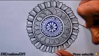 Simple Mandala art🎨 designs for beginners #Mandala art by prema❤️