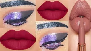Perfect  purple soft eyes makeup step-by-step Arabic eyes makeup look tutorial 👀💄