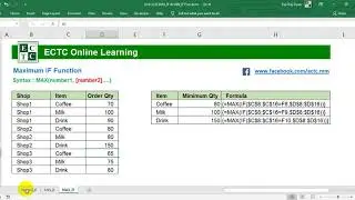 Unit 4 3 MAX IF & MIN IF Functions
