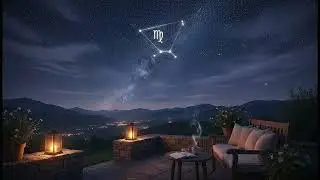 Peaceful Night Sky Ambience • Starry Terrace for Sleep (4K)