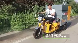Electric Street Washing Machine Tricycle Vehicle/Street Pressure Washer/Road Washing Truck--BY-C2815