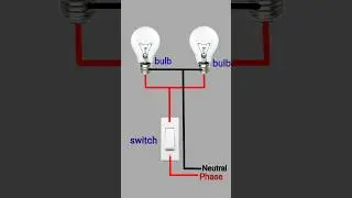 how to make 1 switch and 2 bulb connection #diy #bulb #viral