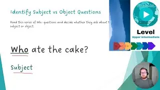 Wh- Questions Subject vs Object: English Grammar Lesson