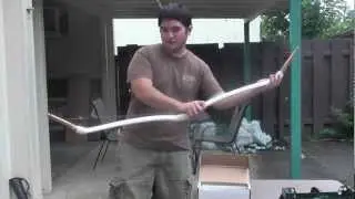 Shooting a 45 Pound PVC Pipe Bow with 9 Inches of Reflex