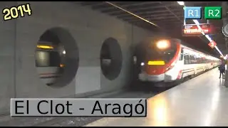 Rodalies Barcelona: El Clot - Aragó R1 - R2 - R11 (Renfe 447 - Civia - 252) [2014]