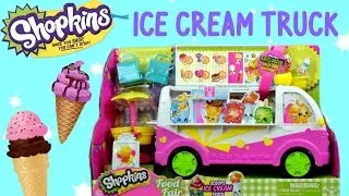 SHOPKINS Season 3 SCOOPS Ice Cream Truck Toy Video Review