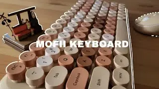 ☕MOFII Aesthetic Milk Tea Wireless keyboard unboxing/review