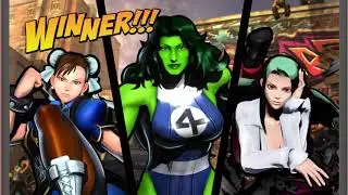 ULTIMATE MARVEL VS. CAPCOM 3 Arcade mode ( She Hulk / Chun Li /Morrigan)
