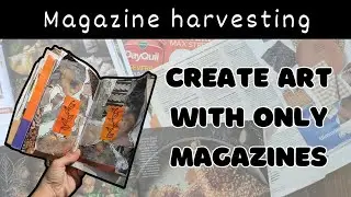 How I do magazine harvesting | Junk journal art |  Using the Momigami technique | Nature inspired 🌿