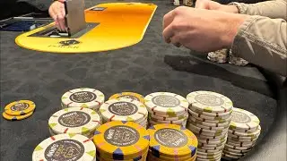 $250 tournament $5800 up top 11 itm. 15 players left