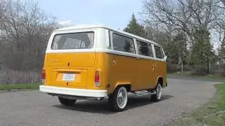 1977 VW Automatic Bus Start-Up, Drive By and Walk Around