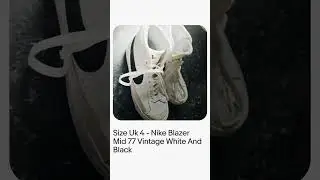 Size Uk 4 - Nike Blazer Mid 77 Vintage White And Black